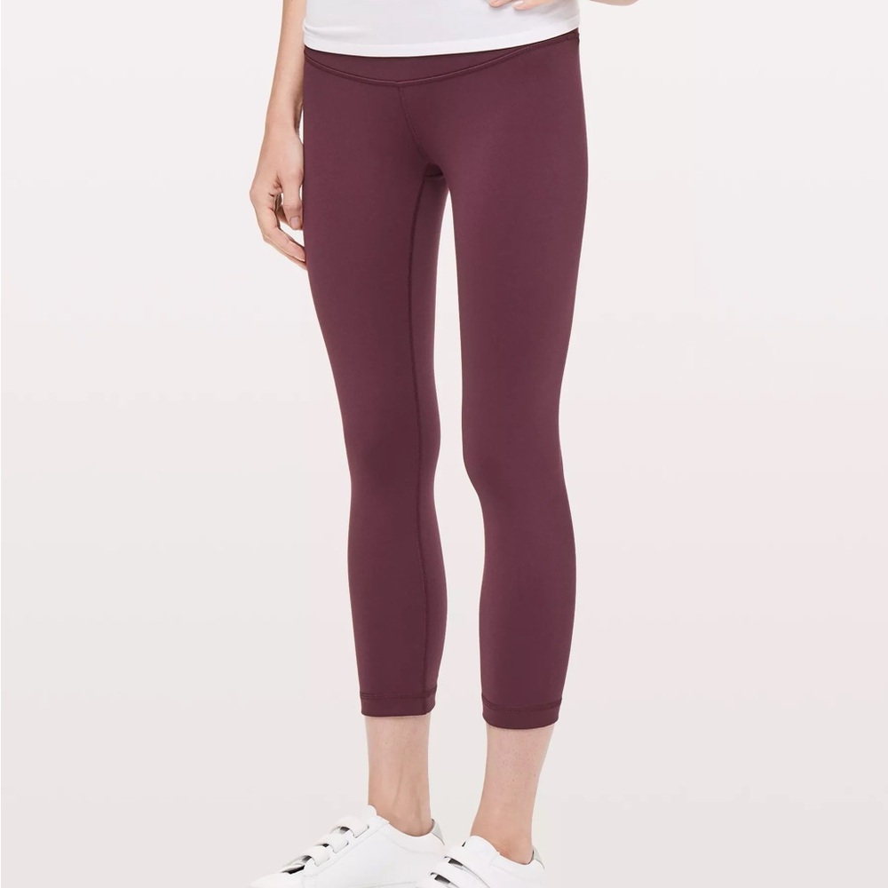Maroon Lululemon 7/8 Leggings